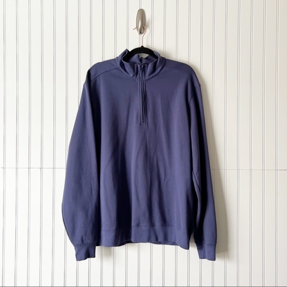 Allen Edmonds Mens XL Pima Cotton Quarter Zip Pullover
